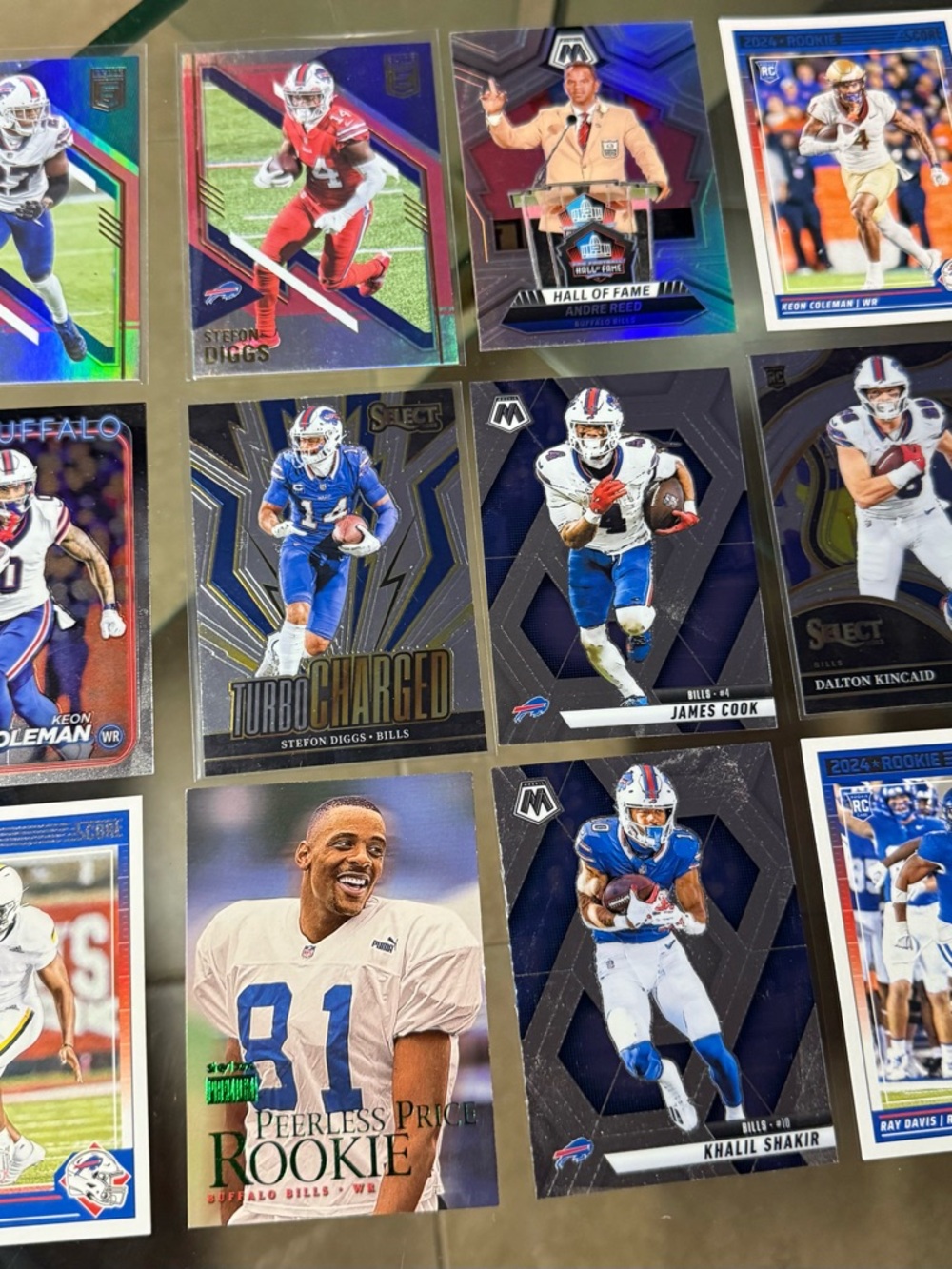 12 card lot Buffalo Bills Dalton Kincaid rc Keon Coleman etc